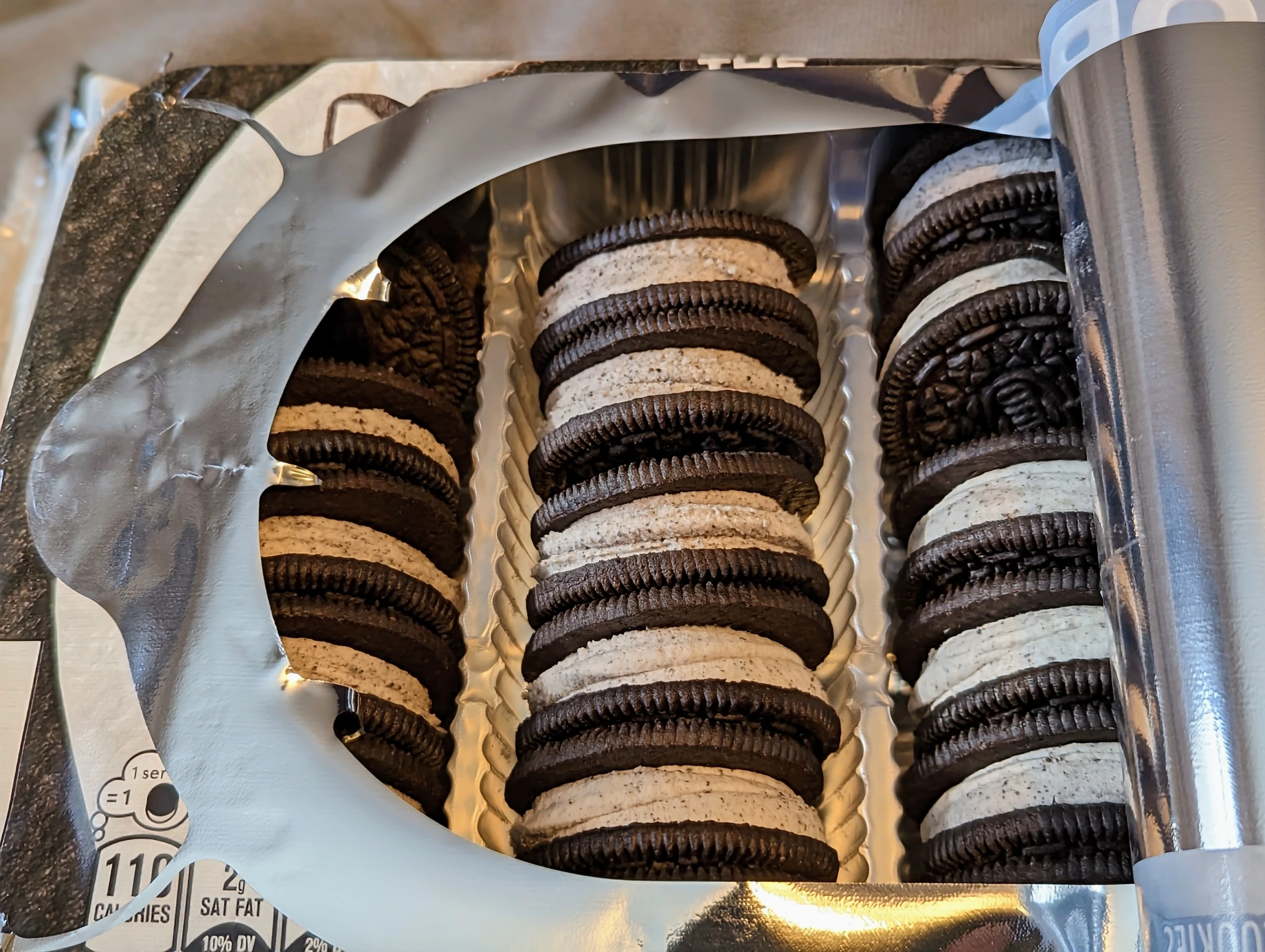 Rows of these Limited Edition Oreos in a package.